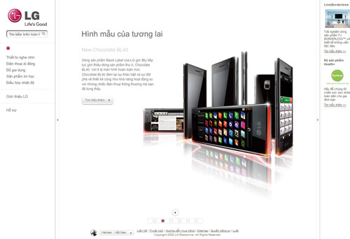 LG Việt Nam ra mắt website 2.0 với nhiều tiện ích mới